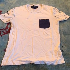 Zara White Pocket Tee